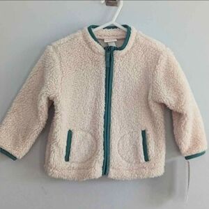 Cream and Teal Kids Jacket
